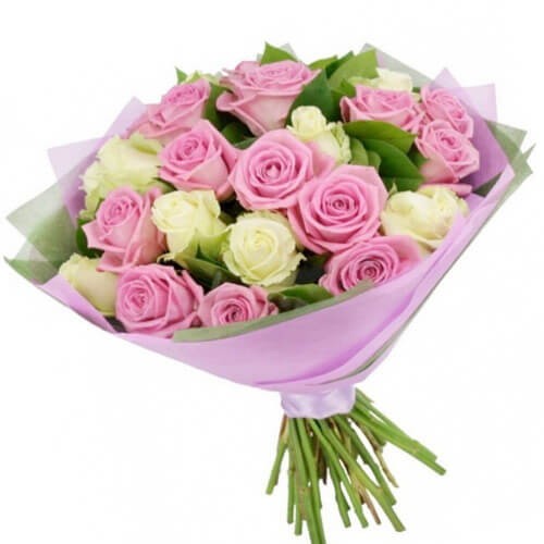 Букет цветов 25 роз "Пикантность"